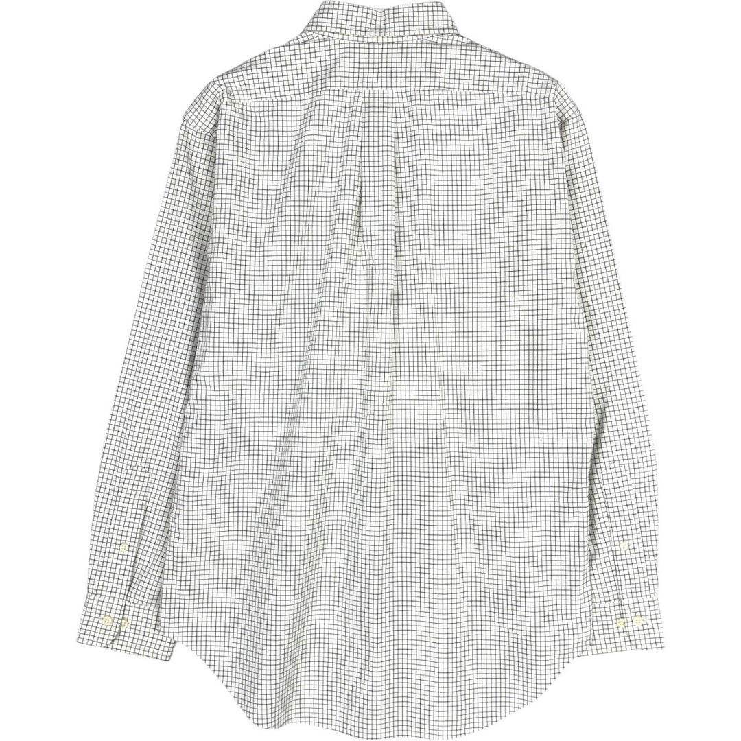 Ralph Lauren Classic Fit Long Sleeve Button Down Check Shirt Men's M cotton white type Vintage Second Hand