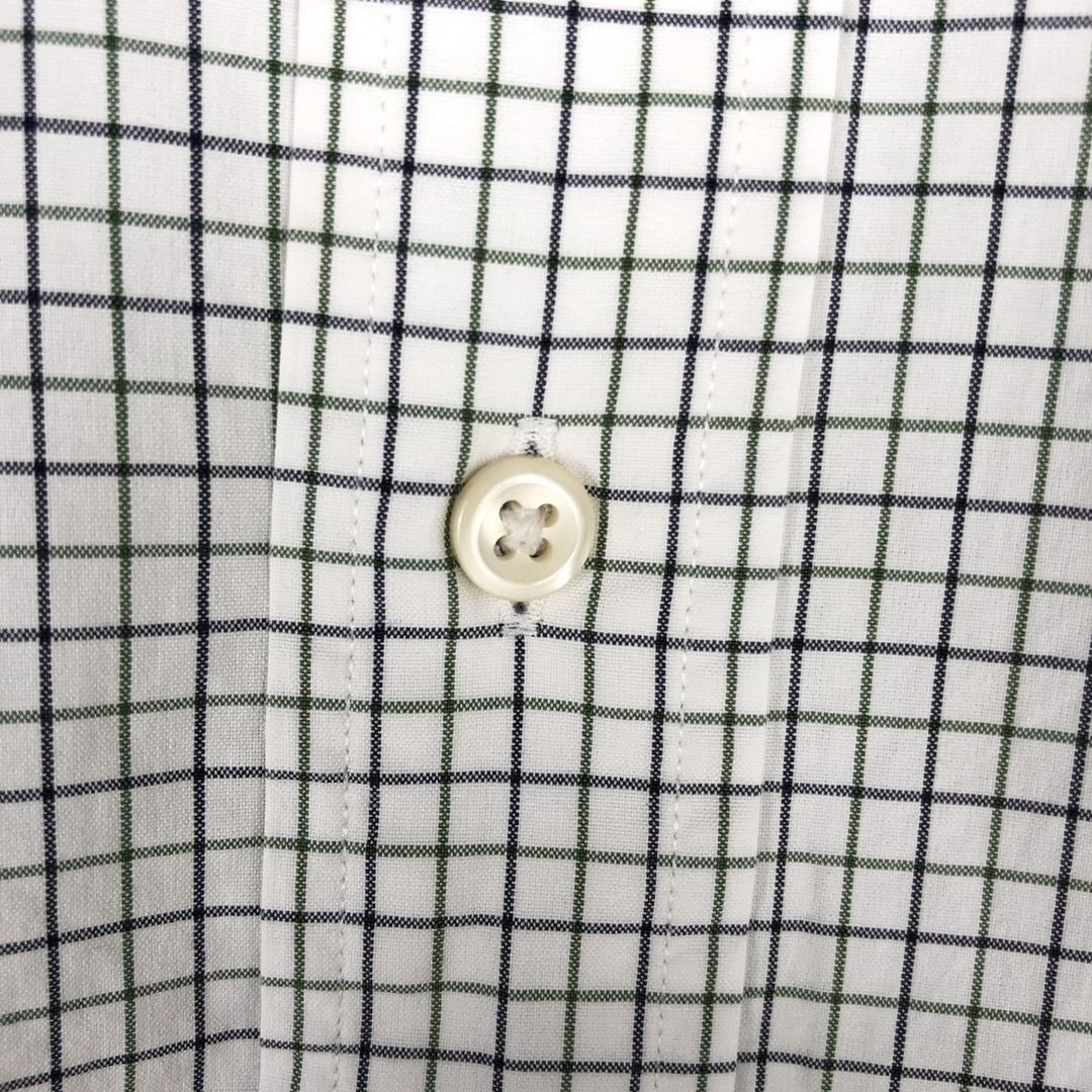 Ralph Lauren Classic Fit Long Sleeve Button Down Check Shirt Men's M cotton white type Vintage Second Hand