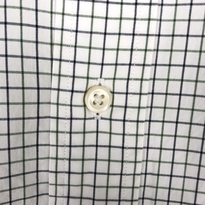 Ralph Lauren Classic Fit Long Sleeve Button Down Check Shirt Men's M cotton white type Vintage Second Hand