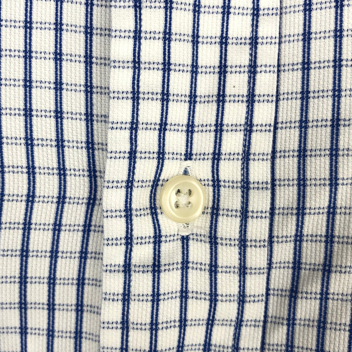 Ralph Lauren POLO by Ralph Lauren PHILIP Long-Sleeve Cotton Check Shirt, Men's Size XL (approx.) cotton white type Vintage Second Hand