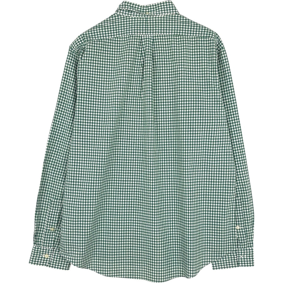 Ralph Lauren Gingham Check Long Sleeve Button-Down Check Shirt Men's XL cotton green type Vintage Second Hand