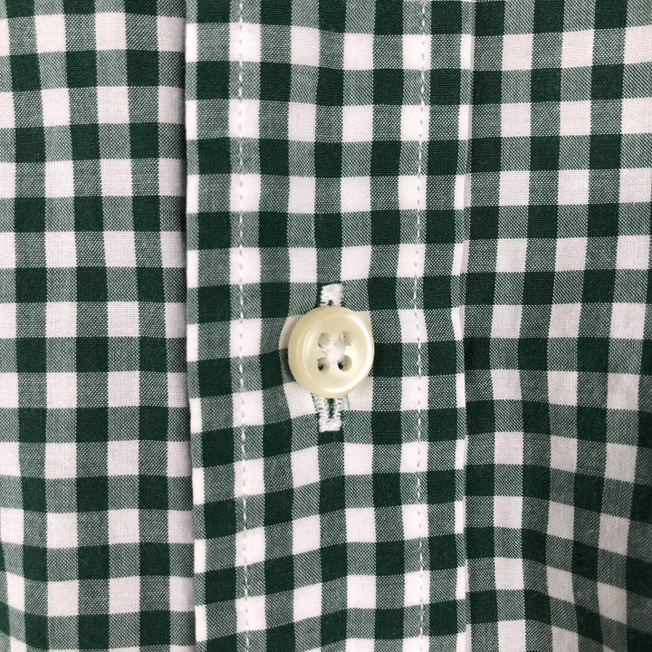 Ralph Lauren Gingham Check Long Sleeve Button-Down Check Shirt Men's XL cotton green type Vintage Second Hand