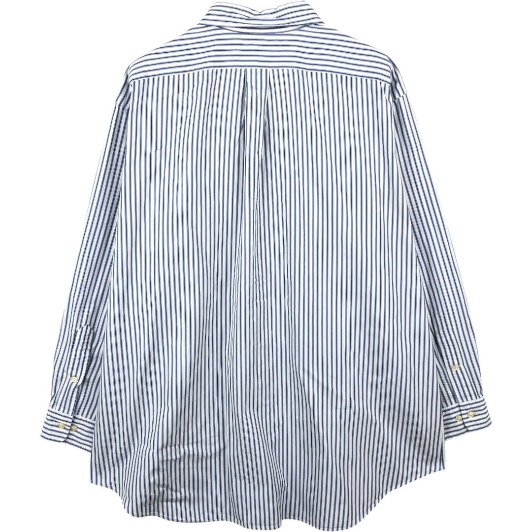 Ralph Lauren Classic Fit Long Sleeve Button Down Striped Shirt Men's XL cotton white type Vintage Second Hand
