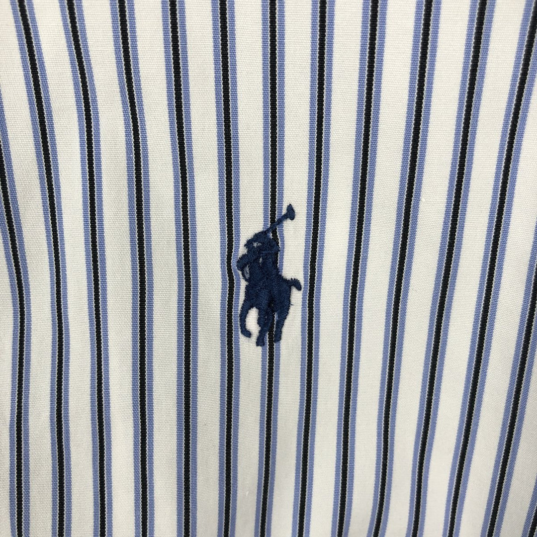 Ralph Lauren Classic Fit Long Sleeve Button Down Striped Shirt Men's XL cotton white type Vintage Second Hand