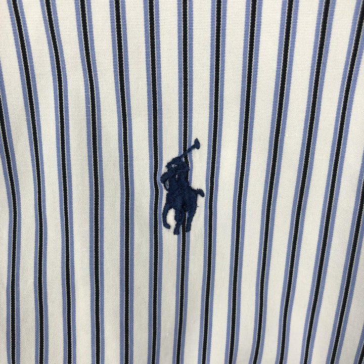 Ralph Lauren Classic Fit Long Sleeve Button Down Striped Shirt Men's XL cotton white type Vintage Second Hand