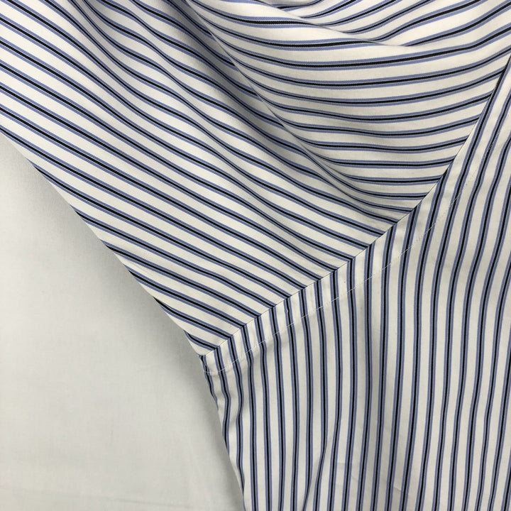Ralph Lauren Classic Fit Long Sleeve Button Down Striped Shirt Men's XL cotton white type Vintage Second Hand