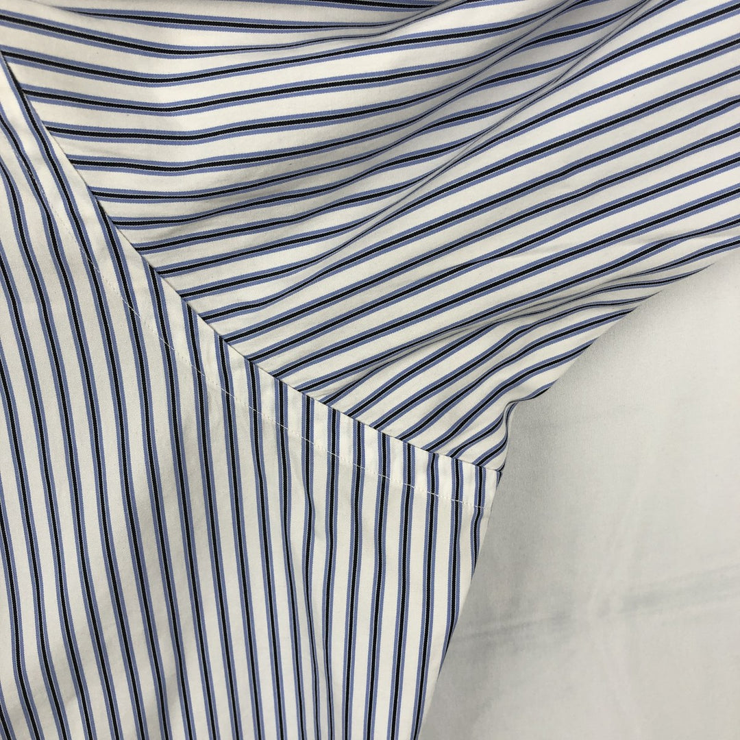 Ralph Lauren Classic Fit Long Sleeve Button Down Striped Shirt Men's XL cotton white type Vintage Second Hand