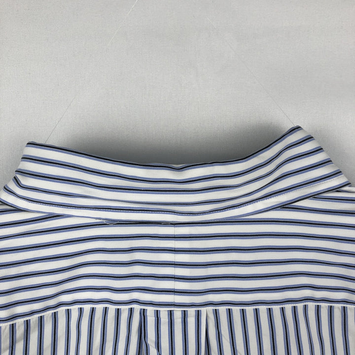 Ralph Lauren Classic Fit Long Sleeve Button Down Striped Shirt Men's XL cotton white type Vintage Second Hand