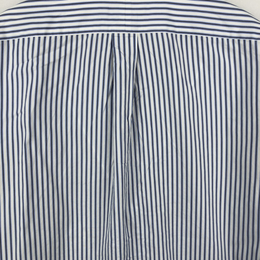 Ralph Lauren Classic Fit Long Sleeve Button Down Striped Shirt Men's XL cotton white type Vintage Second Hand