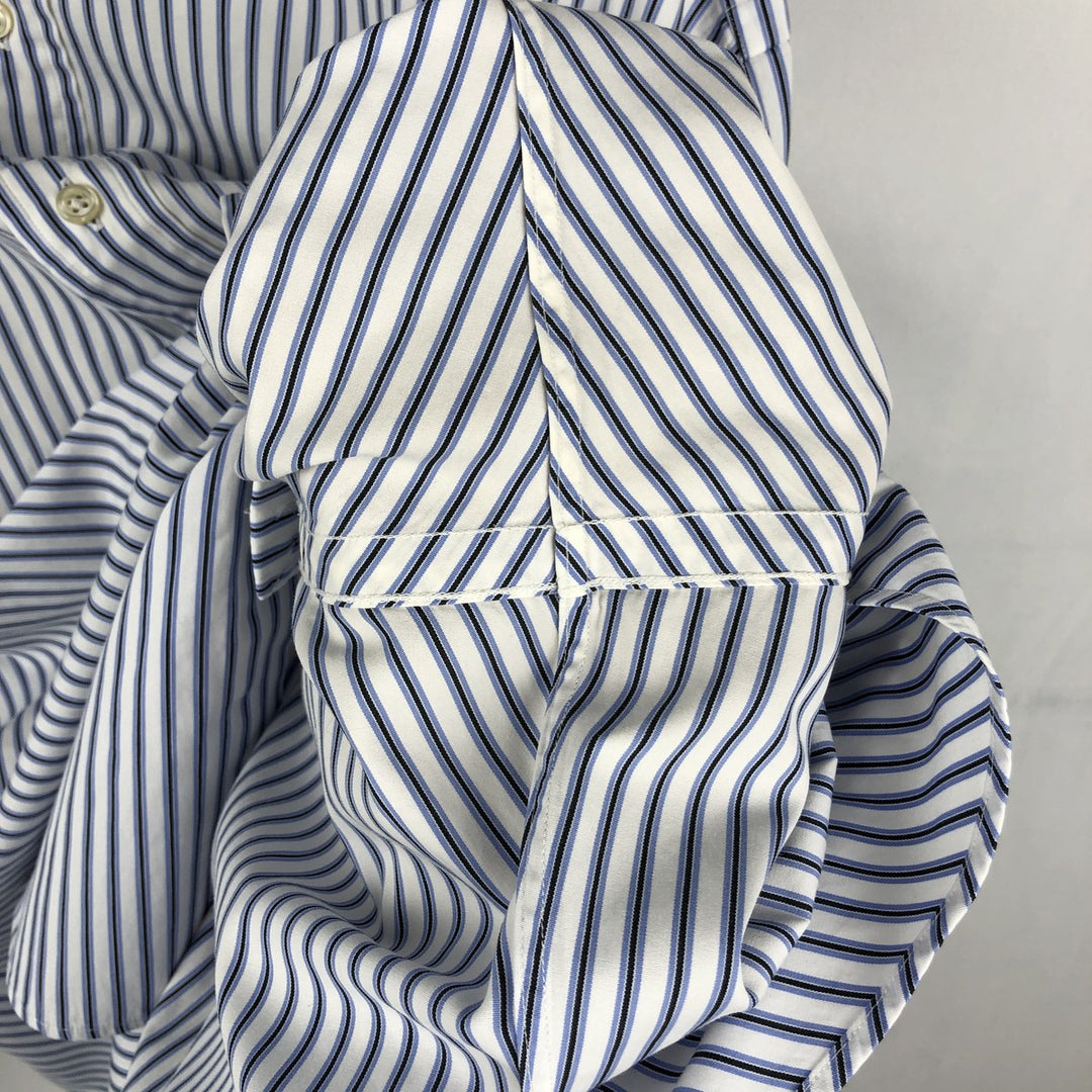 Ralph Lauren Classic Fit Long Sleeve Button Down Striped Shirt Men's XL cotton white type Vintage Second Hand
