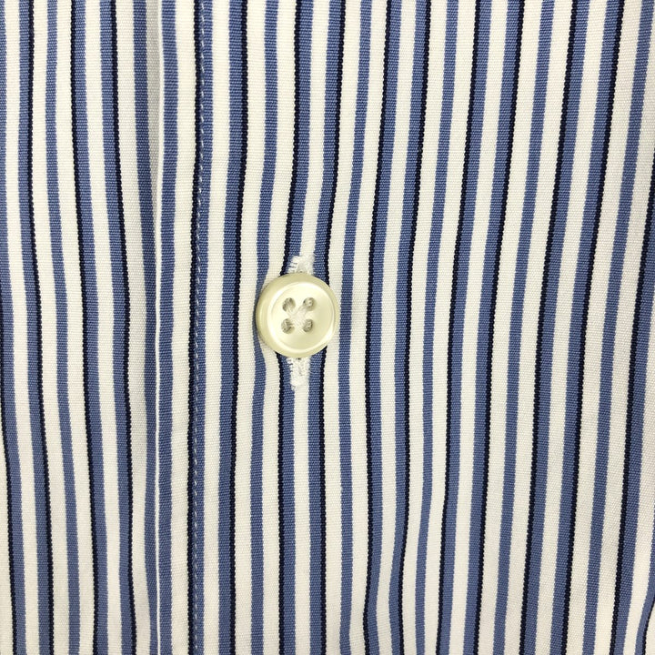 Ralph Lauren POLO by Ralph Lauren Classic Fit Long Sleeve Cotton Striped Shirt, Men's Size Medium cotton white type Vintage Second Hand