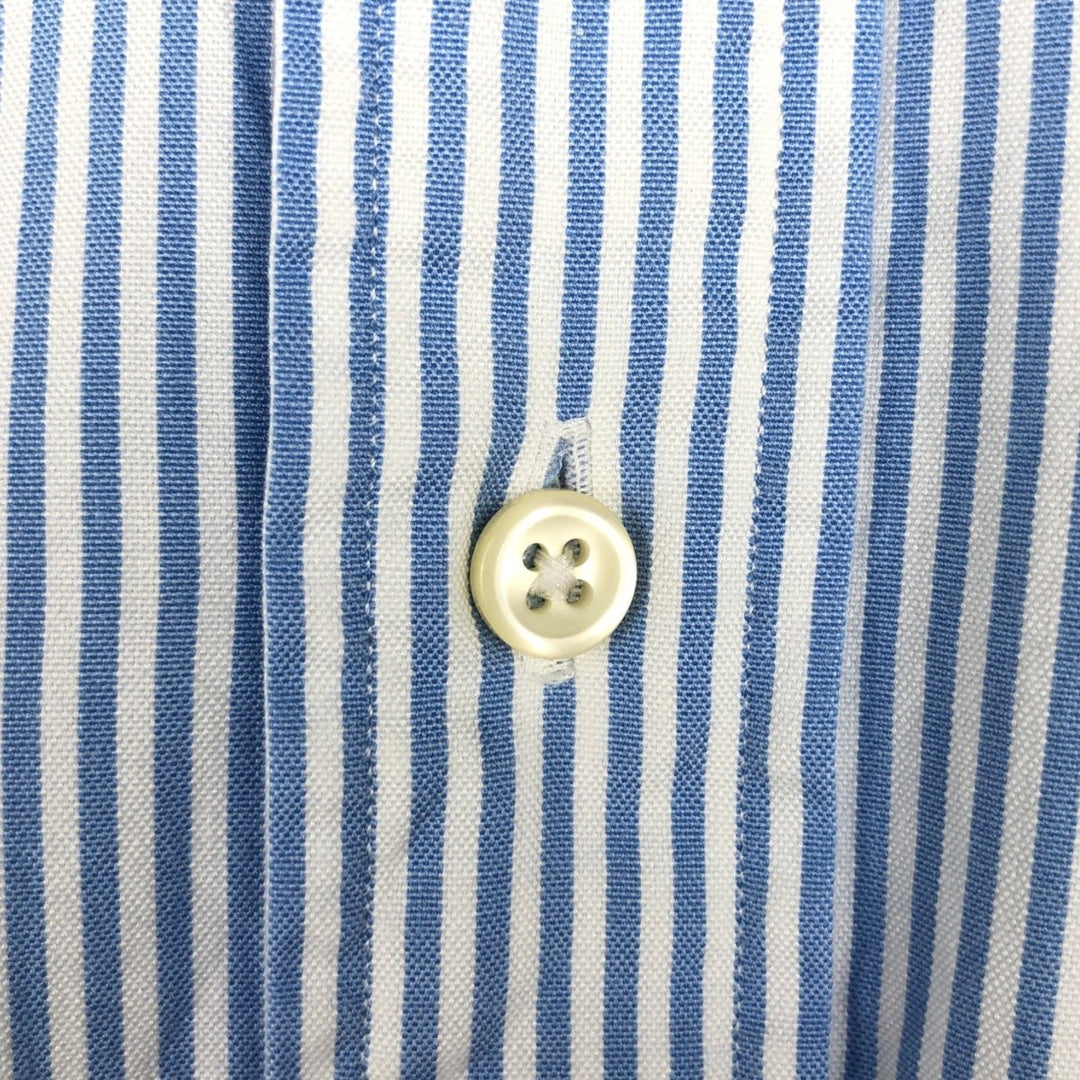 Ralph Lauren Classic Fit Long Sleeve Button Down Striped Shirt Men's XL cotton Blue type light blue Vintage Second Hand