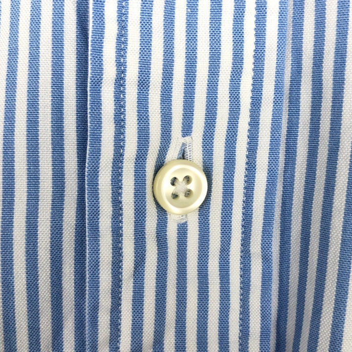 Ralph Lauren Classic Fit Long Sleeve Button Down Striped Shirt Men's XL cotton Blue type light blue Vintage Second Hand