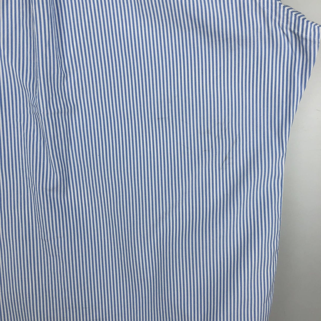 Ralph Lauren Classic Fit Long Sleeve Button Down Striped Shirt Men's XL cotton Blue type light blue Vintage Second Hand