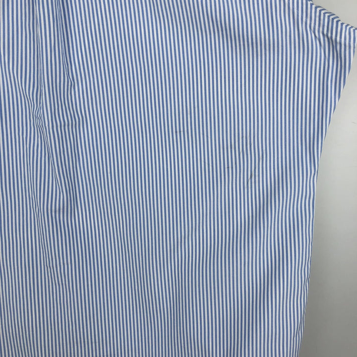 Ralph Lauren Classic Fit Long Sleeve Button Down Striped Shirt Men's XL cotton Blue type light blue Vintage Second Hand