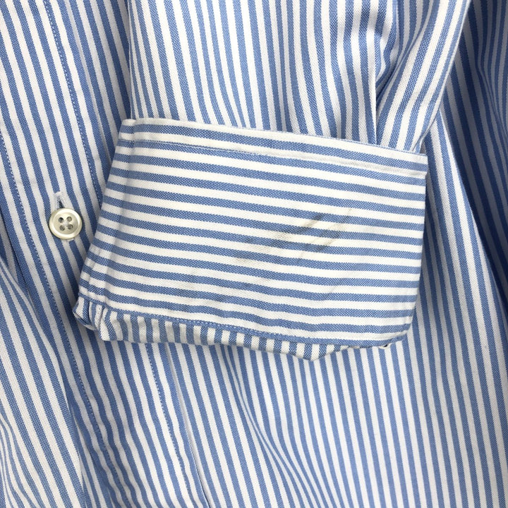 Ralph Lauren Classic Fit Long Sleeve Button Down Striped Shirt Men's XL cotton Blue type light blue Vintage Second Hand