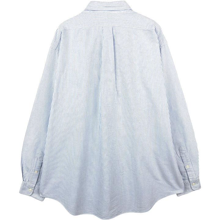 Ralph Lauren TILDEN Long-Sleeve Button-Down Striped Shirt, Men's Size XL (approx.) cotton Blue type light blue Vintage Second Hand