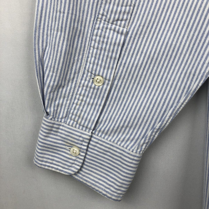 Ralph Lauren TILDEN Long-Sleeve Button-Down Striped Shirt, Men's Size XL (approx.) cotton Blue type light blue Vintage Second Hand