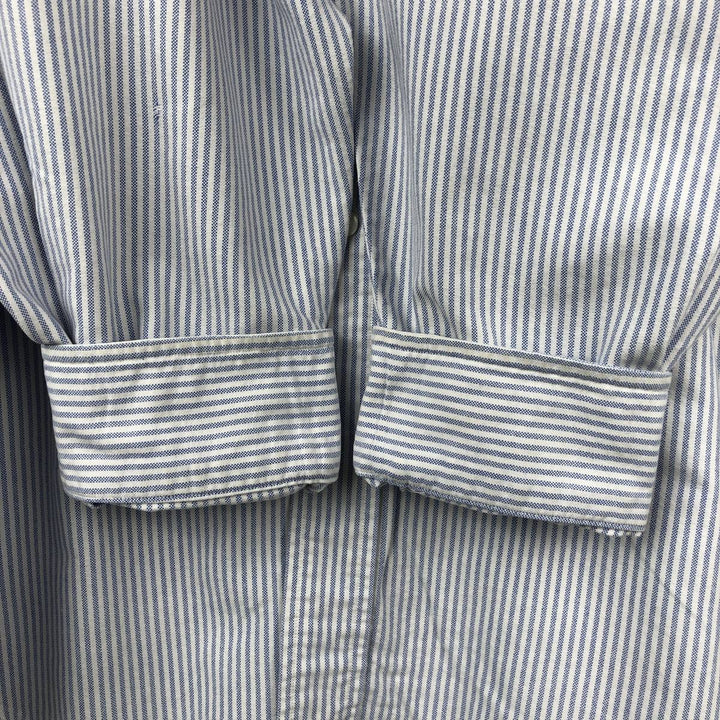 Ralph Lauren TILDEN Long-Sleeve Button-Down Striped Shirt, Men's Size XL (approx.) cotton Blue type light blue Vintage Second Hand