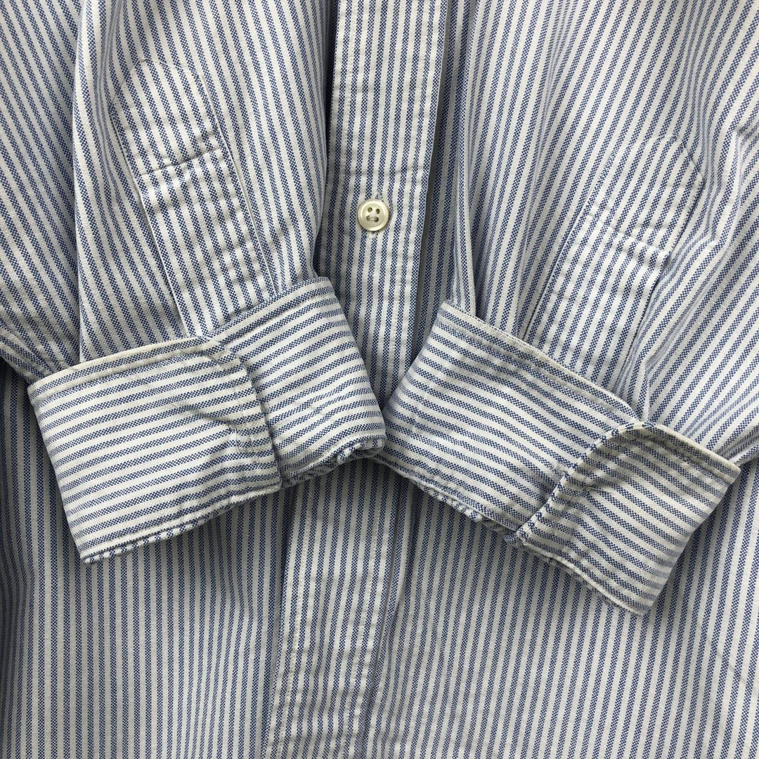 Ralph Lauren TILDEN Long-Sleeve Button-Down Striped Shirt, Men's Size XL (approx.) cotton Blue type light blue Vintage Second Hand