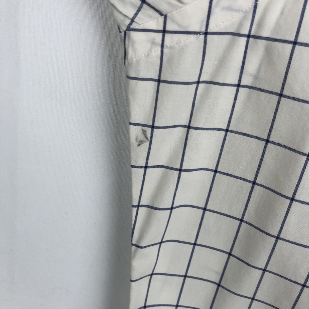 Ralph Lauren POLO RALPH LAUREN SLIM FIT Wide Collar Long Sleeve Cotton Check Shirt, Men's Size L (approx.) cotton white type Vintage Second Hand