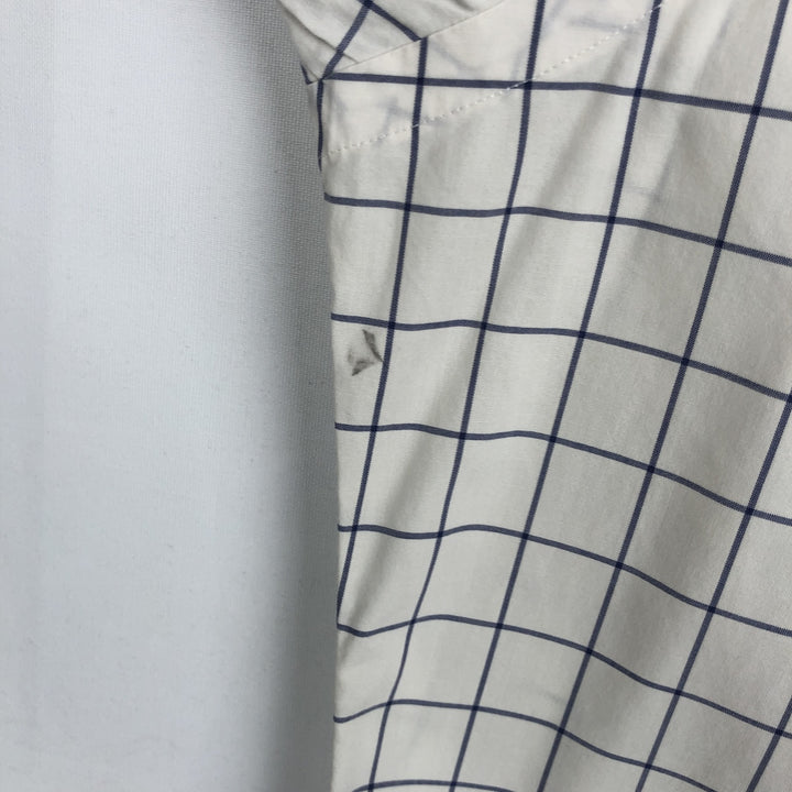 Ralph Lauren POLO RALPH LAUREN SLIM FIT Wide Collar Long Sleeve Cotton Check Shirt, Men's Size L (approx.) cotton white type Vintage Second Hand