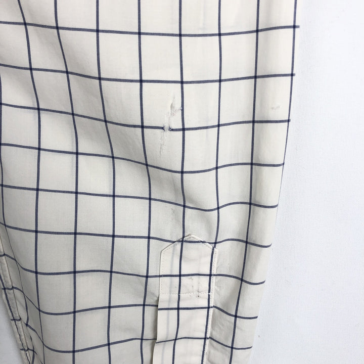 Ralph Lauren POLO RALPH LAUREN SLIM FIT Wide Collar Long Sleeve Cotton Check Shirt, Men's Size L (approx.) cotton white type Vintage Second Hand