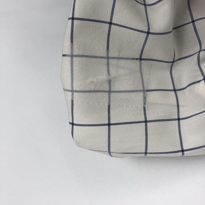 Ralph Lauren POLO RALPH LAUREN SLIM FIT Wide Collar Long Sleeve Cotton Check Shirt, Men's Size L (approx.) cotton white type Vintage Second Hand