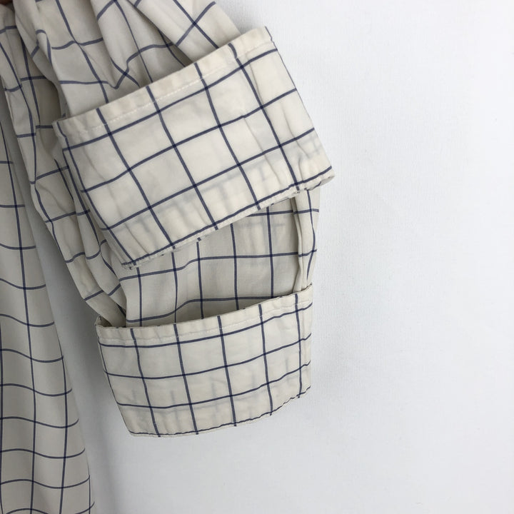 Ralph Lauren POLO RALPH LAUREN SLIM FIT Wide Collar Long Sleeve Cotton Check Shirt, Men's Size L (approx.) cotton white type Vintage Second Hand