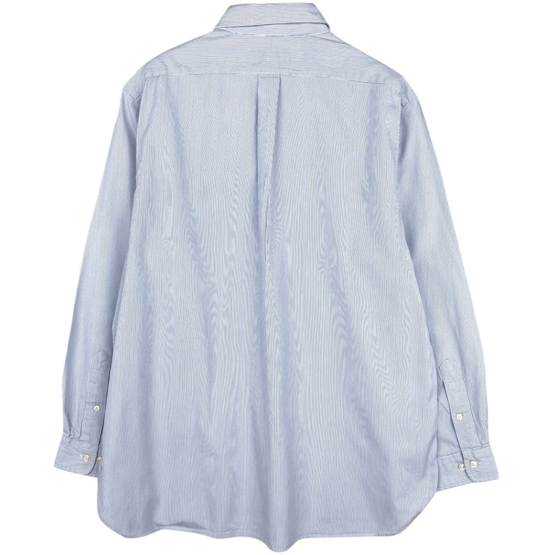 Ralph Lauren long sleeve button down striped shirt, men's XL size cotton Blue type light blue Vintage Second Hand