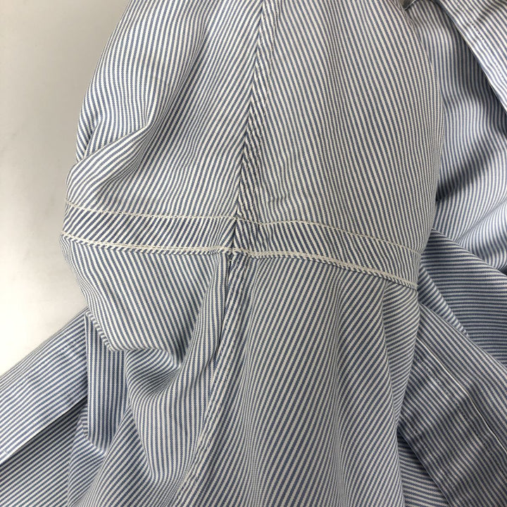 Ralph Lauren long sleeve button down striped shirt, men's XL size cotton Blue type light blue Vintage Second Hand