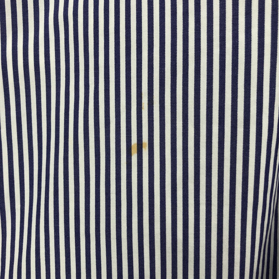 Ralph Lauren POLO by Ralph Lauren ELLIOTT Long-Sleeve Cotton Stripe Shirt, Men's Size XL (approx.) cotton white type Vintage Second Hand