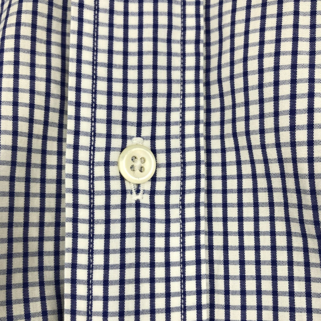 Ralph Lauren POLO by Ralph Lauren Philip Long-Sleeve Cotton Check Shirt, Men's Size XL (approx.) cotton blue type Vintage Second Hand