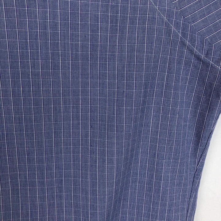 Ralph Lauren YARMOUTH Long-Sleeve Button-Down Check Shirt, Men's Size L (Equivalent), Lightweight cotton Purple type blue-purple Vintage Second Hand