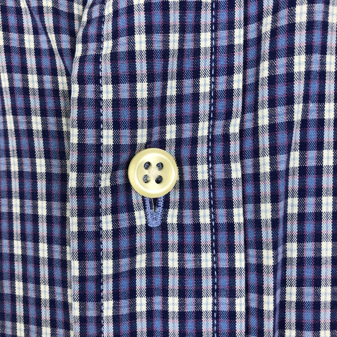 Ralph Lauren BLAKE long sleeve button down check shirt, men's size L cotton blue type Vintage Second Hand