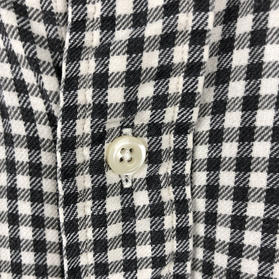 Ralph Lauren BLAIRE gingham check long-sleeve button-down check shirt, men's size XL cotton black type Vintage Second Hand
