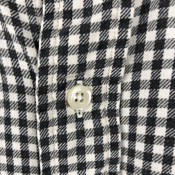 Ralph Lauren BLAIRE gingham check long-sleeve button-down check shirt, men's size XL cotton black type Vintage Second Hand