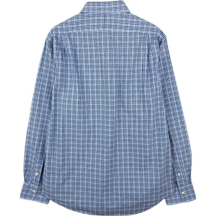 Ralph Lauren POLO RALPH LAUREN Slim Fit Long-Sleeve Cotton Check Shirt, Men's Size L (approx.) cotton blue type Vintage Second Hand