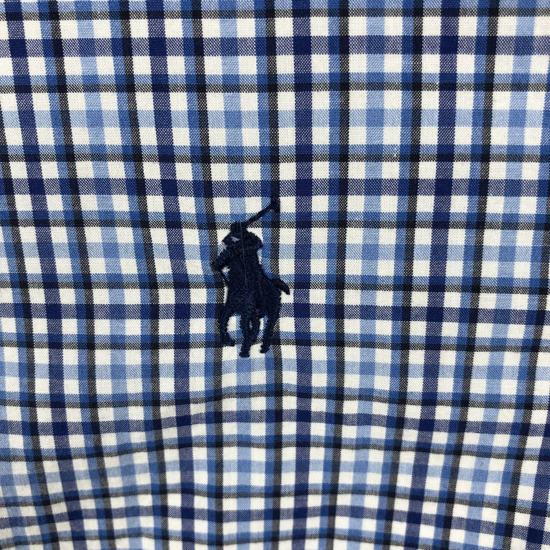 Ralph Lauren POLO RALPH LAUREN Slim Fit Long-Sleeve Cotton Check Shirt, Men's Size L (approx.) cotton blue type Vintage Second Hand