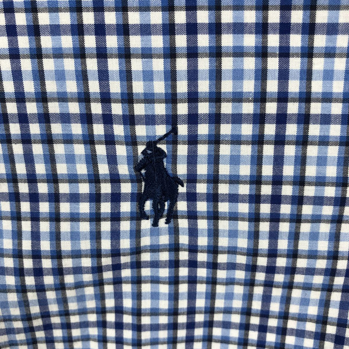 Ralph Lauren POLO RALPH LAUREN Slim Fit Long-Sleeve Cotton Check Shirt, Men's Size L (approx.) cotton blue type Vintage Second Hand