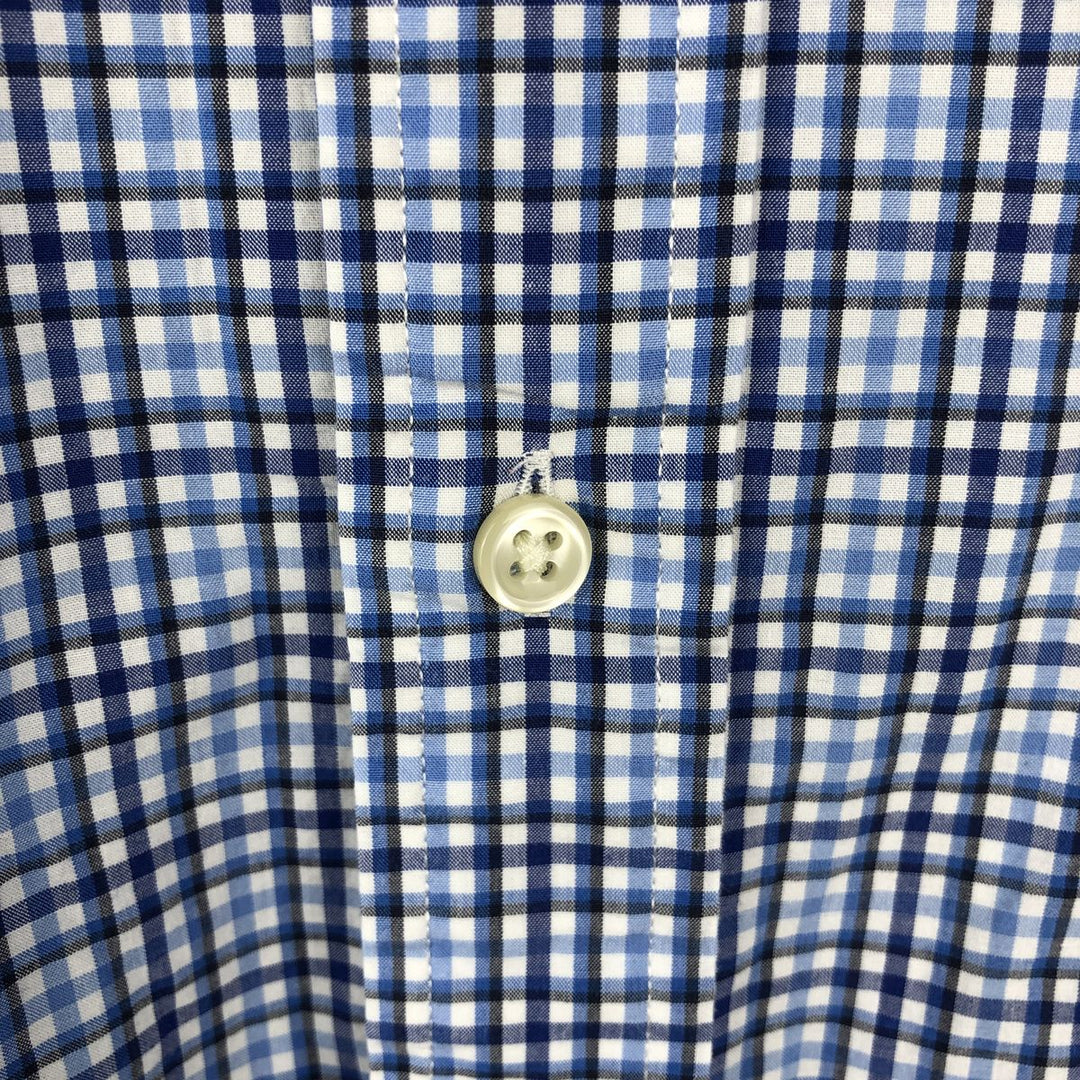 Ralph Lauren POLO RALPH LAUREN Slim Fit Long-Sleeve Cotton Check Shirt, Men's Size L (approx.) cotton blue type Vintage Second Hand
