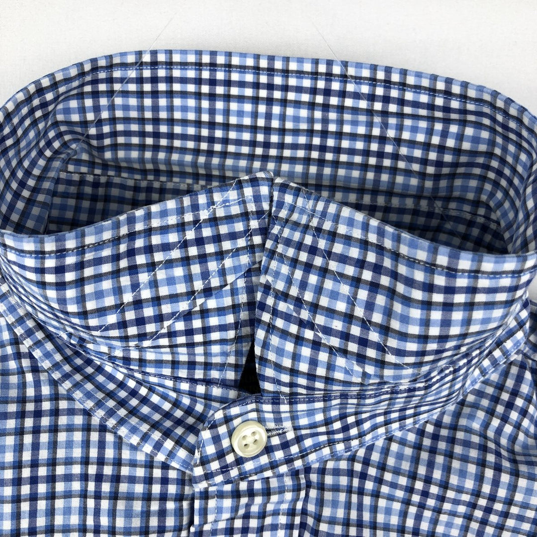 Ralph Lauren POLO RALPH LAUREN Slim Fit Long-Sleeve Cotton Check Shirt, Men's Size L (approx.) cotton blue type Vintage Second Hand