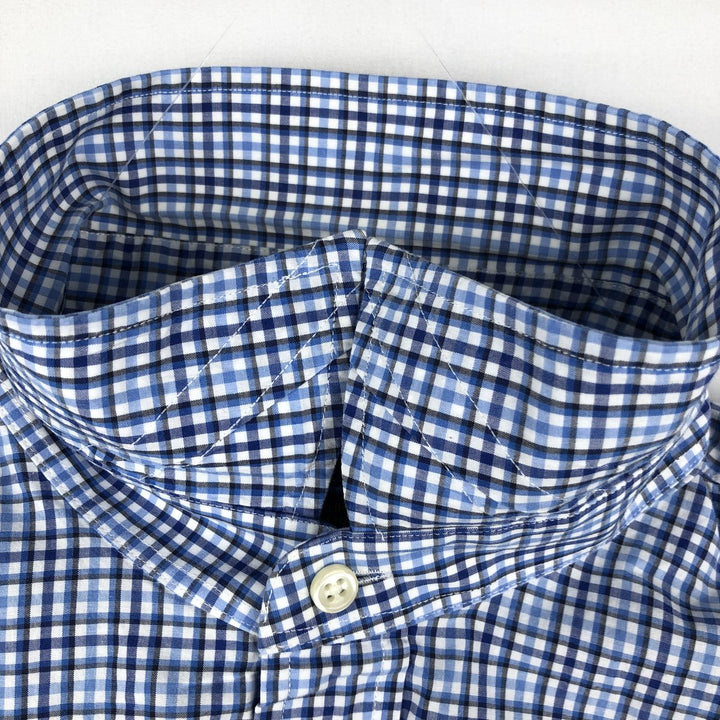 Ralph Lauren POLO RALPH LAUREN Slim Fit Long-Sleeve Cotton Check Shirt, Men's Size L (approx.) cotton blue type Vintage Second Hand