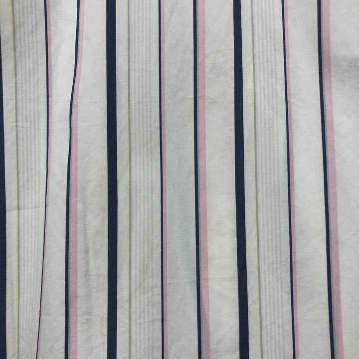 Ralph Lauren POLO by Ralph Lauren REGENT CLASSIC FIT Multi-stripe Long-Sleeve Cotton Stripe Shirt, Men's Size L (approx.) cotton white type Vintage Second Hand