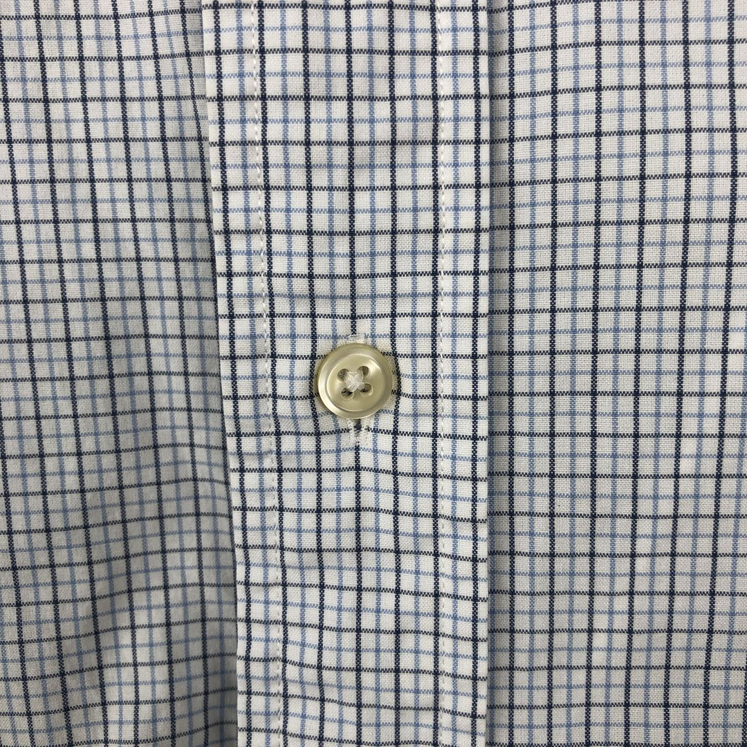 Ralph Lauren Classic Fit Long Sleeve Button Down Check Shirt Men's Size L cotton white type Vintage Second Hand