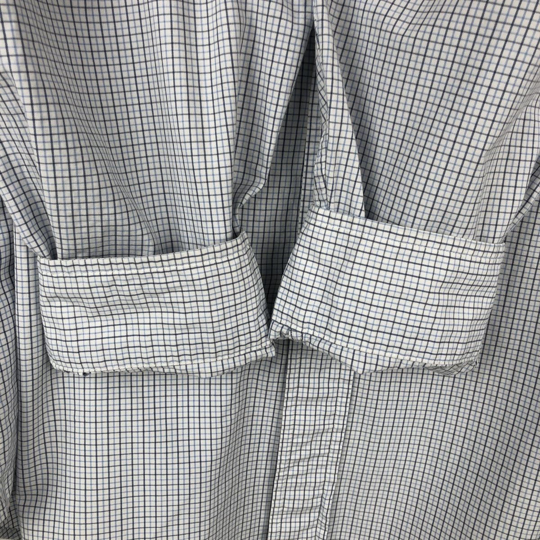 Ralph Lauren Classic Fit Long Sleeve Button Down Check Shirt Men's Size L cotton white type Vintage Second Hand