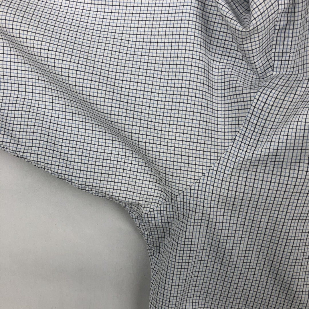 Ralph Lauren Classic Fit Long Sleeve Button Down Check Shirt Men's Size L cotton white type Vintage Second Hand