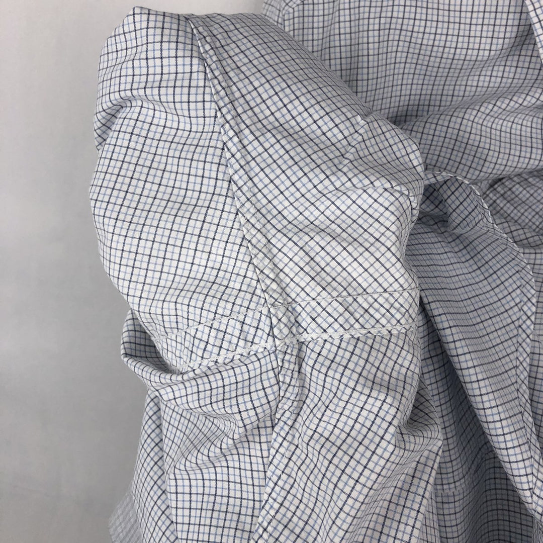 Ralph Lauren Classic Fit Long Sleeve Button Down Check Shirt Men's Size L cotton white type Vintage Second Hand