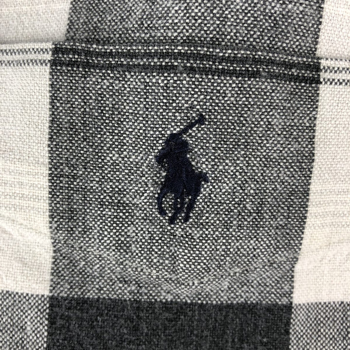 Ralph Lauren POLO by Ralph Lauren LOWELL SPORT Long-Sleeve Flannel Check Shirt, Men's Size XL (approx.) cotton brown type Vintage Second Hand