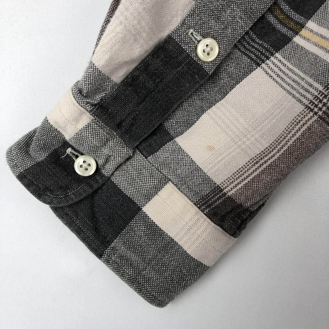 Ralph Lauren POLO by Ralph Lauren LOWELL SPORT Long-Sleeve Flannel Check Shirt, Men's Size XL (approx.) cotton brown type Vintage Second Hand